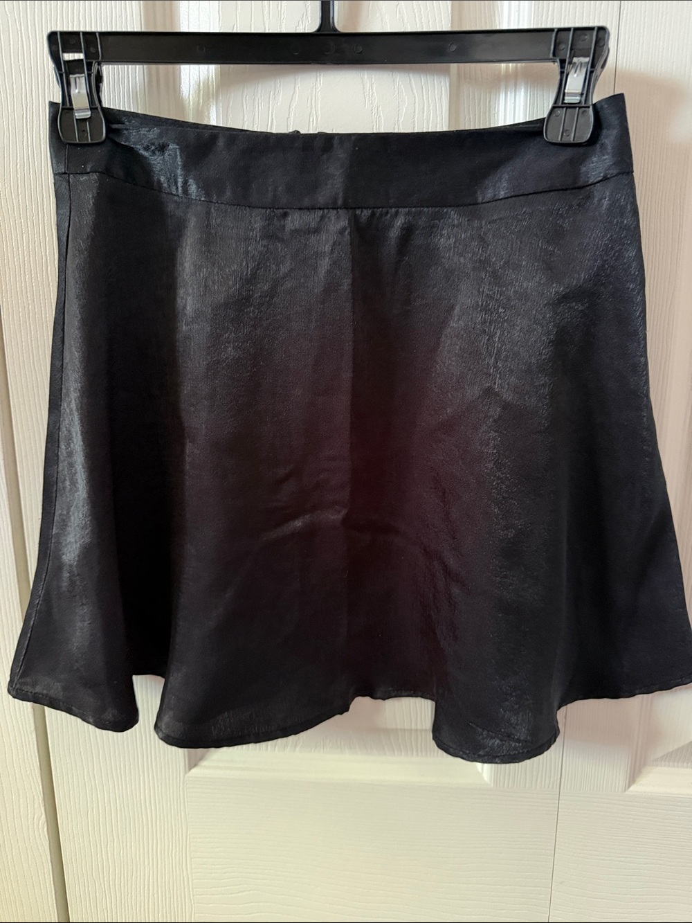 Forever 21 Black Satin-Look Circle Skirt